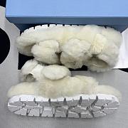 Prada White Fur Sandal - 3