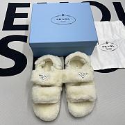 Prada White Fur Sandal - 2