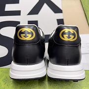 Gucci Black Leather Rhyton Sneaker  - 6
