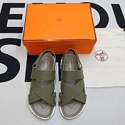Hermes Green Electric Sandals  - 1