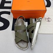 Hermes Green Electric Sandals  - 4