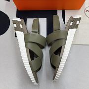 Hermes Green Electric Sandals  - 2