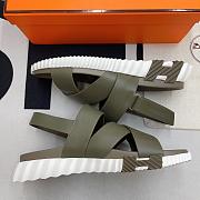 Hermes Green Electric Sandals  - 3