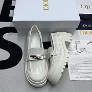CHRISTIAN DIOR Code Patent white Leather Loafers - 1