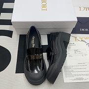 CHRISTIAN DIOR Code Patent Black Leather Loafers - 1