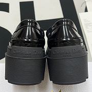 CHRISTIAN DIOR Code Patent Black Leather Loafers - 6