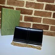 GUCCI JACKIE 1961 CHAIN WALLET BLACK LEATHER 652681 14J0G 1000 - 4