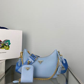 Prada Re-edition 2005 Blue Size 22x13x6cm