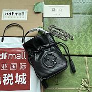 GUCCI BLONDIE MINI BUCKET BAG BLACK LEATHER 760313 AACP7 1000 - 1