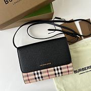 Burberry Check E-canvas and Leather Crossbody Bag 80379151 - 2