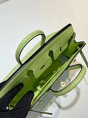 Hermes Birkin Jaune Bougeon Matte Porosus Croc Green 30CM - 6