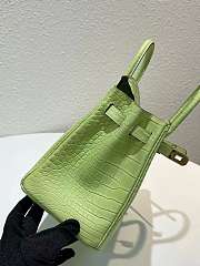 Hermes Birkin Jaune Bougeon Matte Porosus Croc Green 30CM - 4