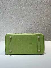 Hermes Birkin Jaune Bougeon Matte Porosus Croc Green 30CM - 3
