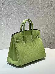 Hermes Birkin Jaune Bougeon Matte Porosus Croc Green 30CM - 2