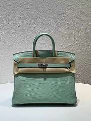 Hermes Birkin Jaune Bougeon Matte Porosus Croc Mint 30CM - 1
