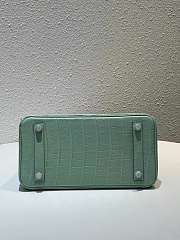 Hermes Birkin Jaune Bougeon Matte Porosus Croc Mint 30CM - 3