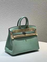 Hermes Birkin Jaune Bougeon Matte Porosus Croc Mint 30CM - 4
