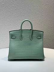 Hermes Birkin Jaune Bougeon Matte Porosus Croc Mint 30CM - 2