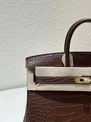 HERMÈS HAVANE MATTE POROSUS CROCODILE BIRKIN 30 - 6