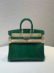Hermès Malachite Matte Alligator Birkin 25 Gold Hardware, 2021 - 1