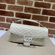 GG MARMONT MATELASSÉ WHITE SHOULDER BAG - 1