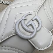 GG MARMONT MATELASSÉ WHITE SHOULDER BAG - 5