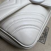GG MARMONT MATELASSÉ WHITE SHOULDER BAG - 3