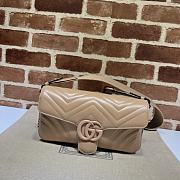 GG MARMONT MATELASSÉ BEIGE SHOULDER BAG - 2