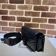 GG MARMONT MATELASSÉ BLACK SHOULDER BAG - 5