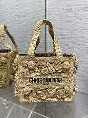 MEDIUM DIOR BOOK TOTE Natural Cannage Raffia - 1