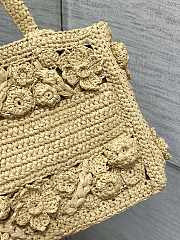 MEDIUM DIOR BOOK TOTE Natural Cannage Raffia - 6