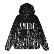 Amiri Black Cracked Dye Hoodie - 1