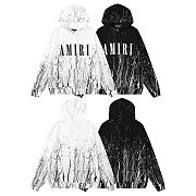 Amiri Black Cracked Dye Hoodie - 2