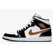 Air Jordan 1 Mid Patent 'Black Gold' 852542-007 - 1