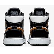 Air Jordan 1 Mid Patent 'Black Gold' 852542-007 - 4
