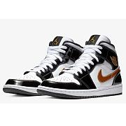 Air Jordan 1 Mid Patent 'Black Gold' 852542-007 - 3