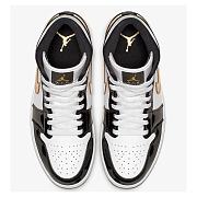 Air Jordan 1 Mid Patent 'Black Gold' 852542-007 - 2