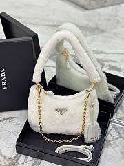 Prada Re-Edition Shearling White Size 22x17x6cm - 1