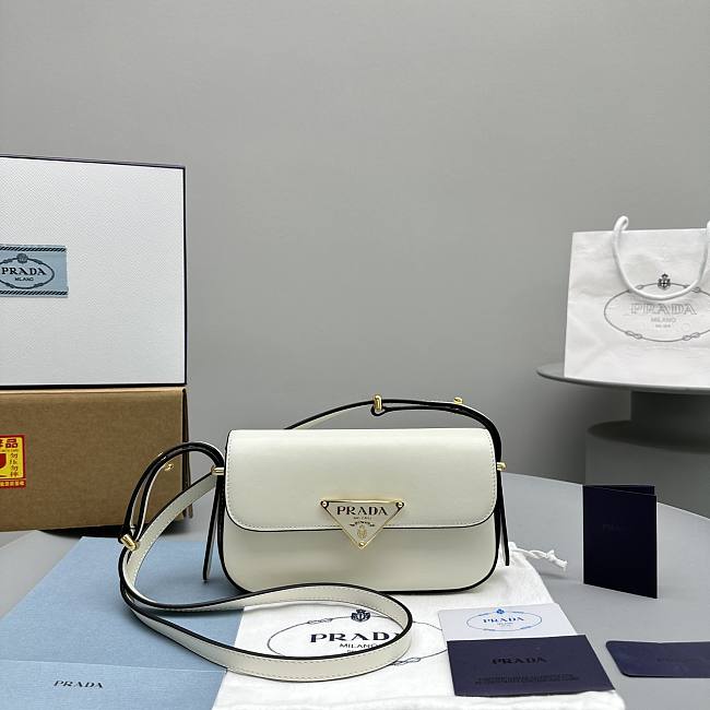 	 Prada Emblème White leather bag - 1