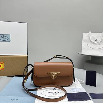 Prada Emblème Brown leather bag