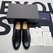 Dior Leather Lace-Up Shoes - Black - 5