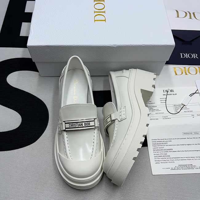 Dior White Loafers and Moccasins - 1