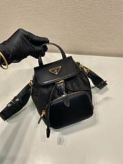 Small Re-Nylon and brushed leather backpack - 3