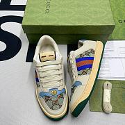 GUCCI WOMEN'S SCREENER SNEAKER Brown and blue GG canvas with crystals - 1