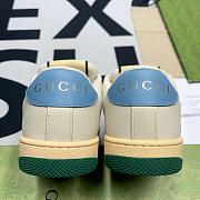 GUCCI WOMEN'S SCREENER SNEAKER Brown and blue GG canvas with crystals - 4