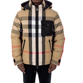 Burberry Check Nylon Reversible Hooded Puffer Jacket