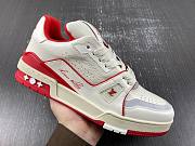 LOUIS VUITTON LV TRAINER '54' WHITE RED  - 2