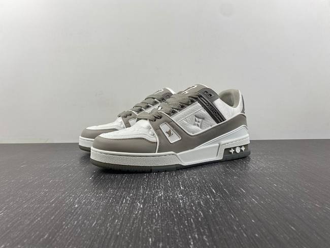 LOUIS VUITTON LV TRAINER '54' GREY WHITE SNEAKER - 1