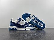 LOUIS VUITTON LV TRAINER '54' BLUE JEANS SNEAKER - 3