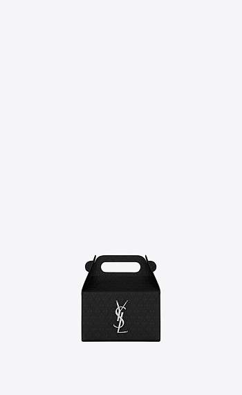 YSL TAKE-AWAY BOX IN LEATHER - 19 X 21 X 10 CM 